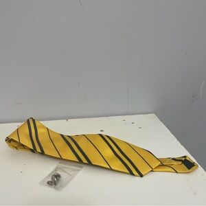 Hufflepuff Yellow and Black Striped Tie AND cufflinks